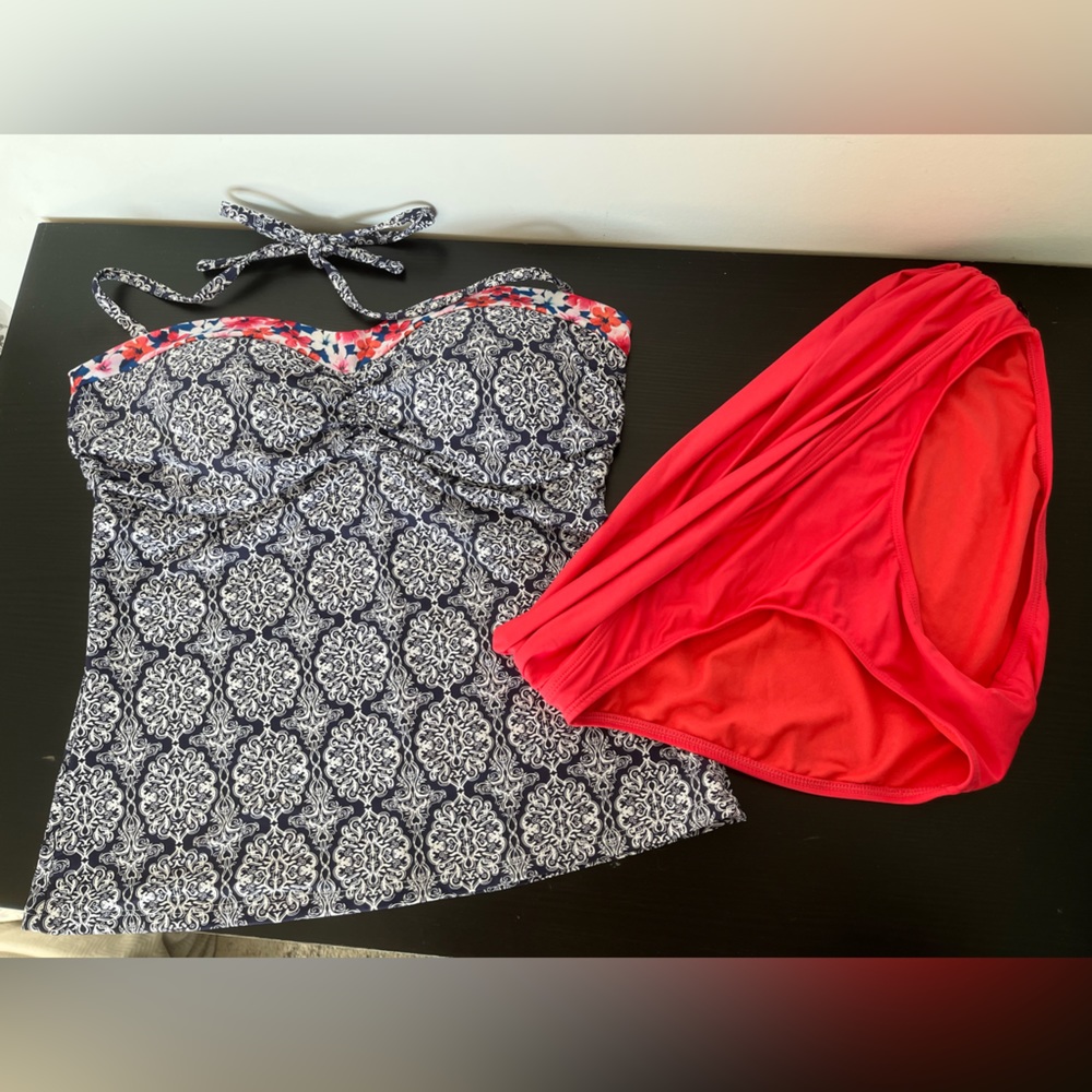 La vie en rose aqua tankini